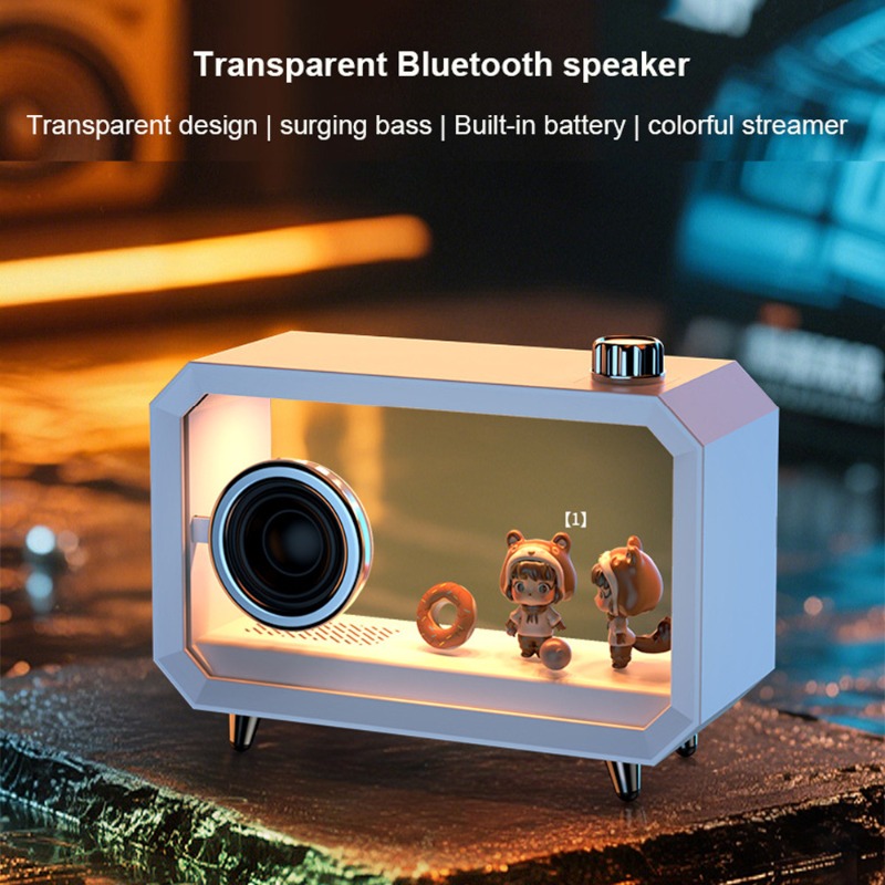 Speaker Bluetooth Transparan D - Audio Music Spotify ulasan dan harga