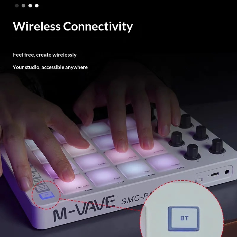 M Vave Smc Pad16 Wireless Midi - Midi Controller Pad ulasan dan harga