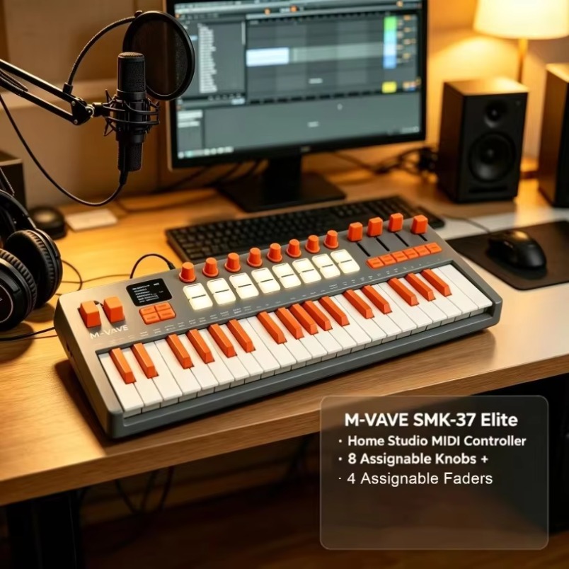 M-VAVE SMK-37 Keyboard MIDI El - Midi Controller Pad ulasan dan harga
