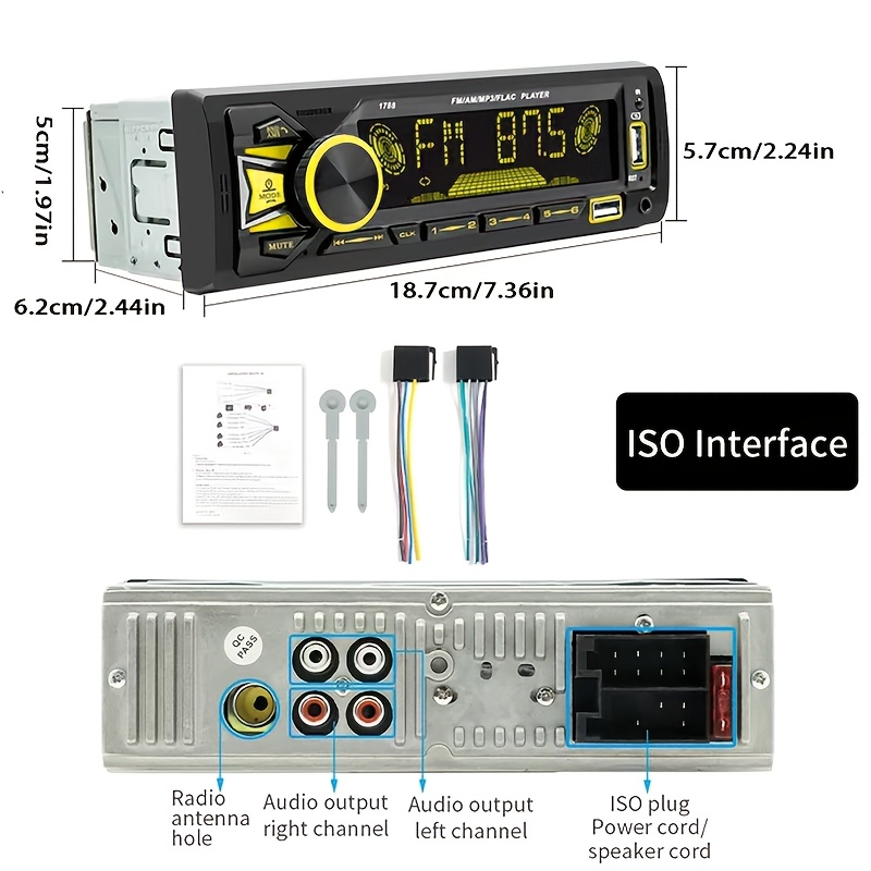 Radio Stereo Mobil FM 1DIN, Pe - Audio Without Music ulasan dan harga